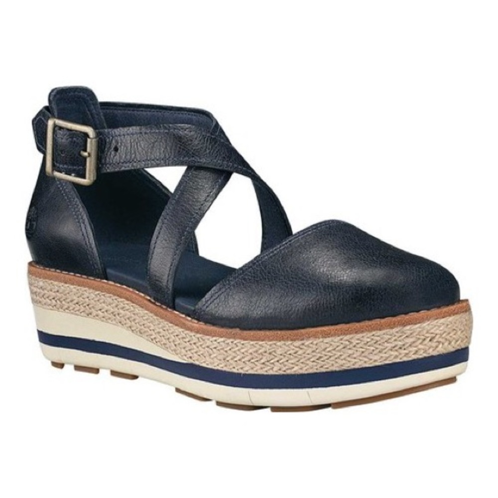 Timberland Navy Blue Strappy Platform Sandals